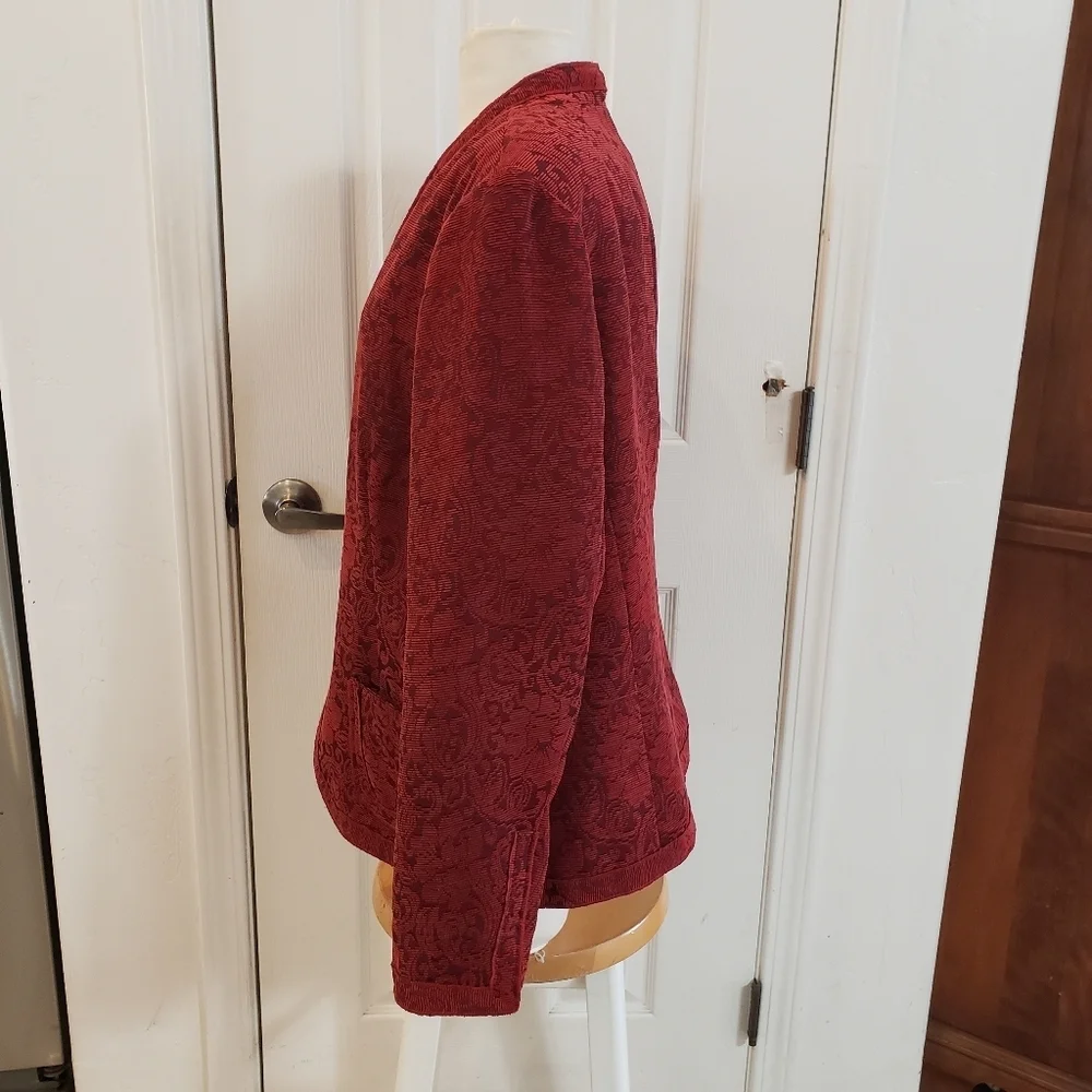 Coldwater Creek Rich Rust Patterned Blazer